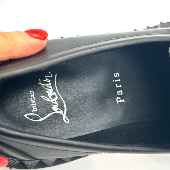 Christian Louboutin ST ROCH PYRACLOU FLAT Lug Spikes Loafers Moccasin Shoe - Picture 12 of 14